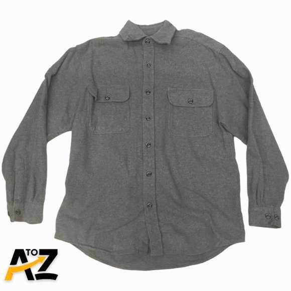 Men's Gray Mountain Ridge Button-Down Shirt Size M Medium - Picture 1 of 10